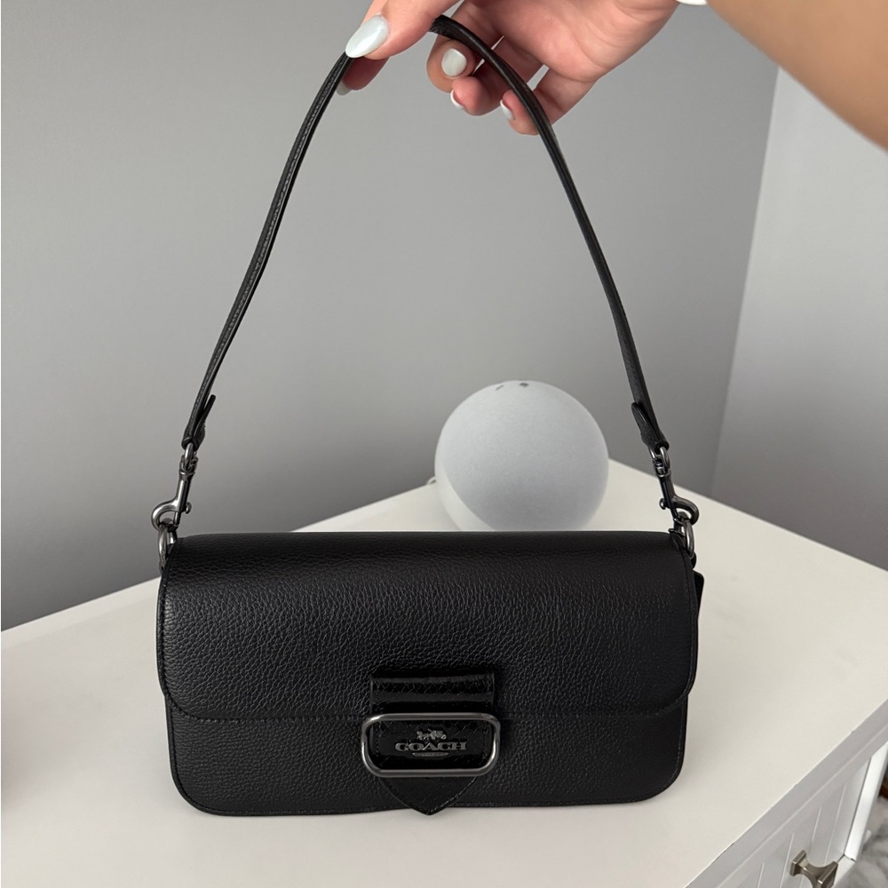 Coach Black Leather Shoulder Bag